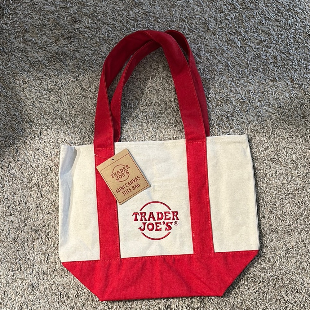 Trader Joe’s Mini Canvas Tote in Red